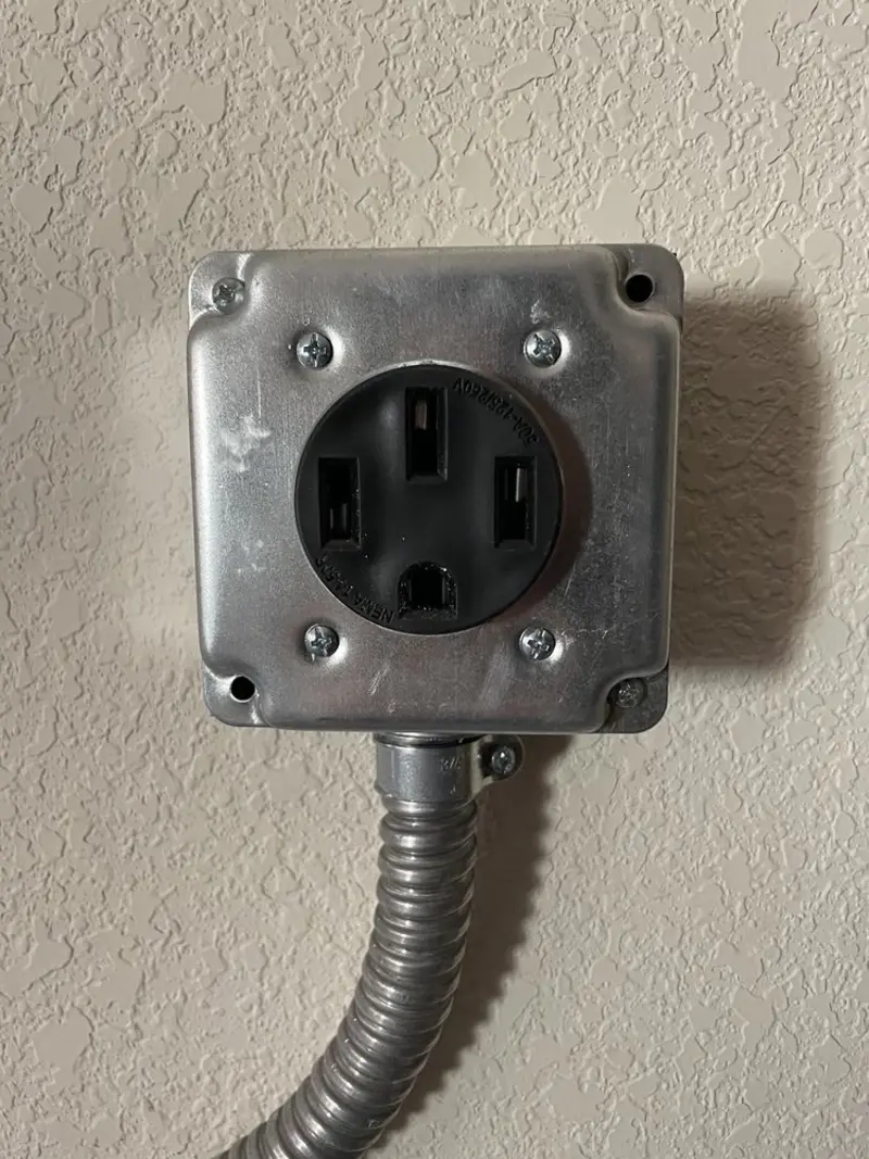 NEMA 14-50 outlet installed for Smart Home Electrical in Grangeville